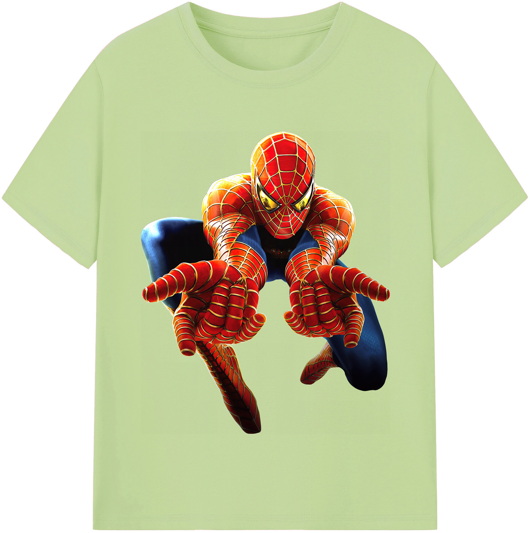 （画像用） Spider Man スパイダーマン 綿100％半袖Tシャツ（フロントプリント）